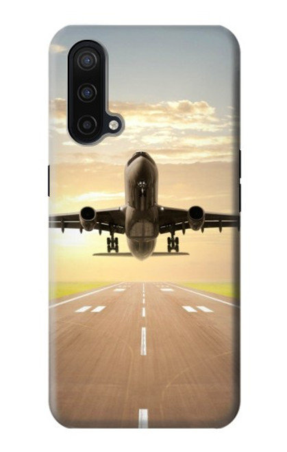 W3837 Airplane Take off Sunrise Hard Case and Leather Flip Case For OnePlus Nord CE 5G