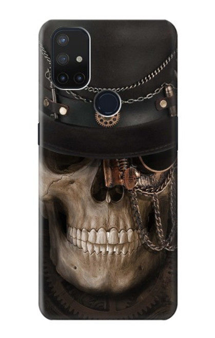 W3852 Steampunk Skull Hard Case and Leather Flip Case For OnePlus Nord N10 5G