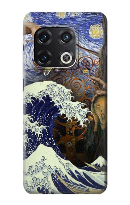 W3851 World of Art Van Gogh Hokusai Da Vinci Hard Case and Leather Flip Case For OnePlus 10 Pro