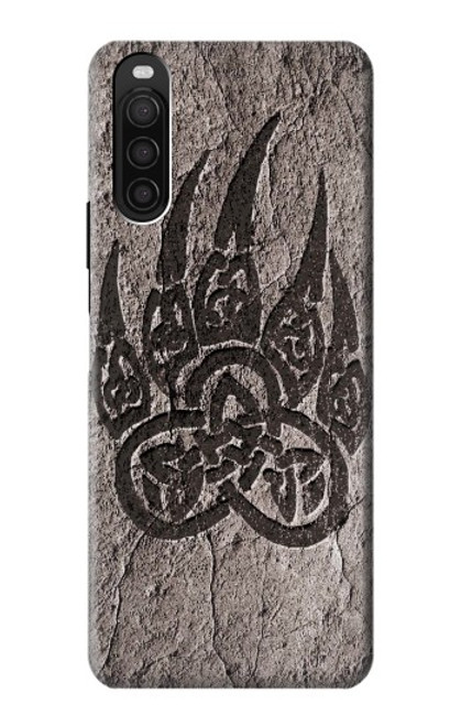 W3832 Viking Norse Bear Paw Berserkers Rock Hard Case and Leather Flip Case For Sony Xperia 10 III