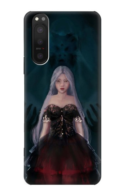 W3847 Lilith Devil Bride Gothic Girl Skull Grim Reaper Hard Case and Leather Flip Case For Sony Xperia 5 II