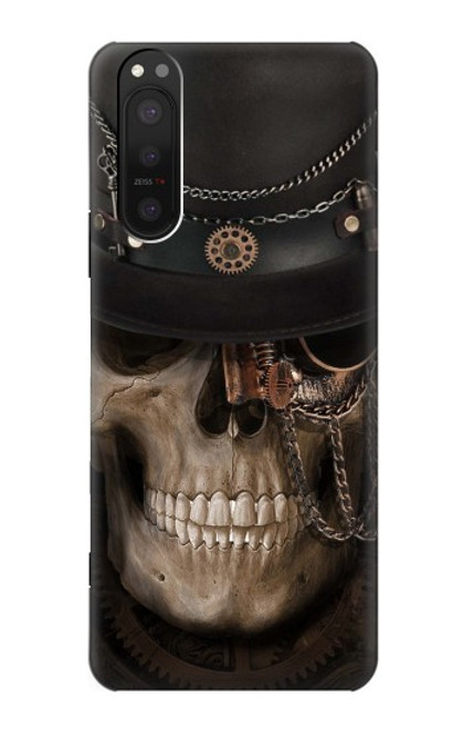 W3852 Steampunk Skull Hard Case and Leather Flip Case For Sony Xperia 5 II