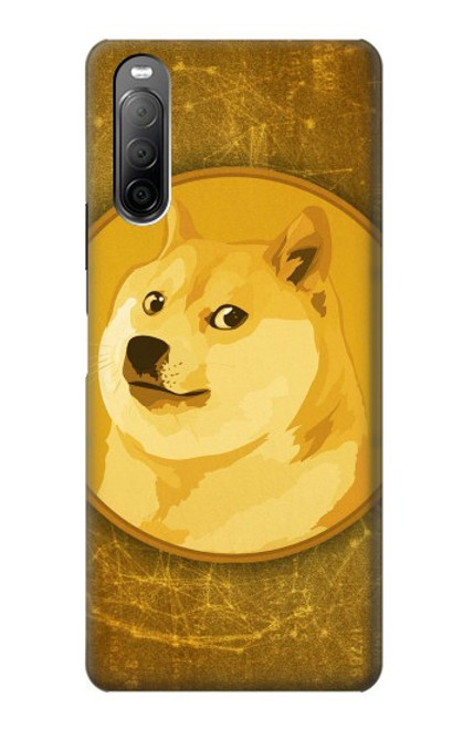 W3826 Dogecoin Shiba Hard Case and Leather Flip Case For Sony Xperia 10 II