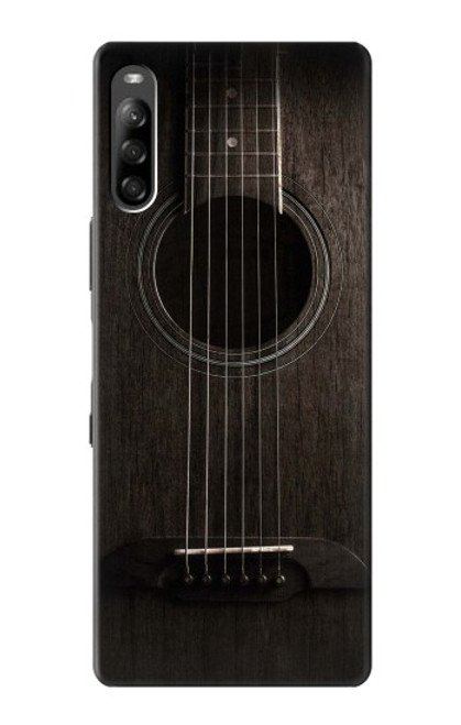 W3834 Old Woods Black Guitar Hard Case and Leather Flip Case For Sony Xperia L4