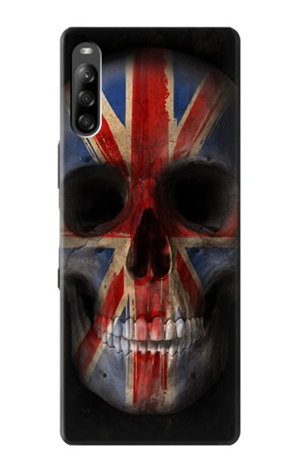 W3848 United Kingdom Flag Skull Hard Case and Leather Flip Case For Sony Xperia L4