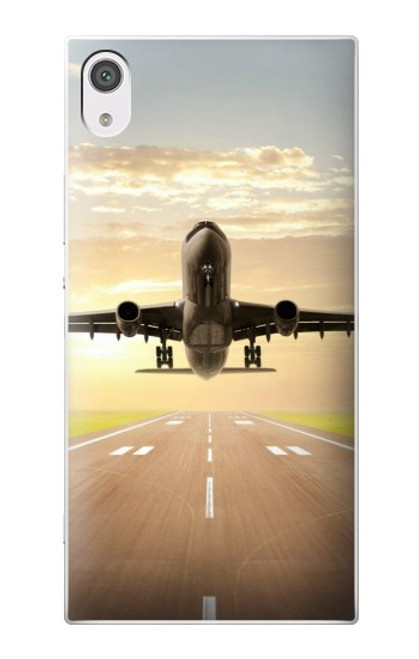 W3837 Airplane Take off Sunrise Hard Case and Leather Flip Case For Sony Xperia XA1