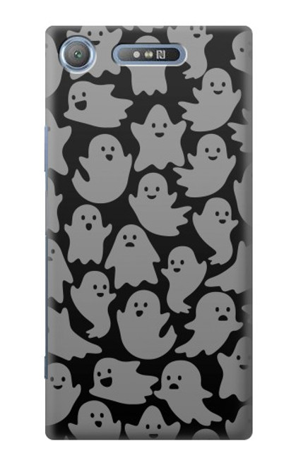 W3835 Cute Ghost Pattern Hard Case and Leather Flip Case For Sony Xperia XZ1