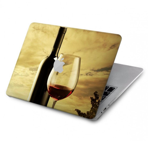 W2042 A Grape Vineyard Grapes Bottle Red Wine Hard Case Cover For MacBook Pro 14 M1,M2,M3 (2021,2023) - A2442, A2779, A2992, A2918