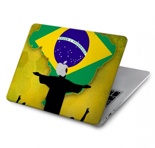 W2981 Brazil Football Soccer Hard Case Cover For MacBook Pro 14 M1,M2,M3 (2021,2023) - A2442, A2779, A2992, A2918