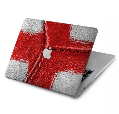 W3316 England Flag Vintage Football Graphic Hard Case Cover For MacBook Pro 14 M1,M2,M3 (2021,2023) - A2442, A2779, A2992, A2918