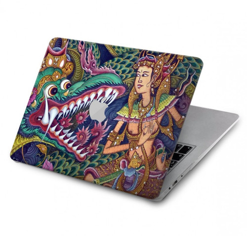 W1240 Bali Painting Hard Case Cover For MacBook Pro 16 M1,M2 (2021,2023) - A2485, A2780