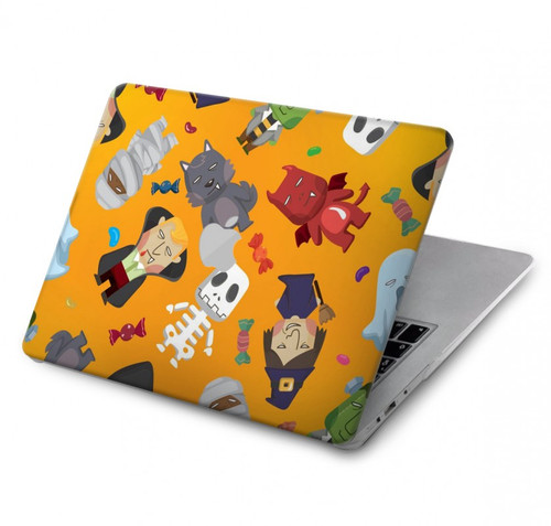 W3275 Cute Halloween Cartoon Pattern Hard Case Cover For MacBook Pro 16 M1,M2 (2021,2023) - A2485, A2780