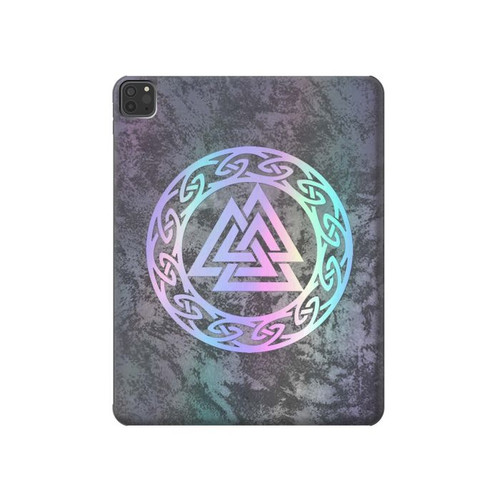 W3833 Valknut Odin Wotans Knot Hrungnir Heart Tablet Hard Case For iPad Pro 11 (2021,2020,2018, 3rd, 2nd, 1st)