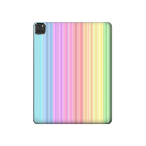 W3849 Colorful Vertical Colors Tablet Hard Case For iPad Pro 11 (2021,2020,2018, 3rd, 2nd, 1st)