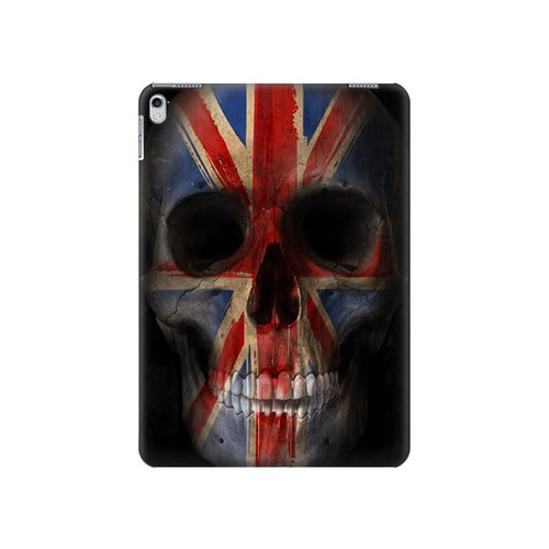 W3848 United Kingdom Flag Skull Tablet Hard Case For iPad Air 2, iPad 9.7 (2017,2018), iPad 6, iPad 5