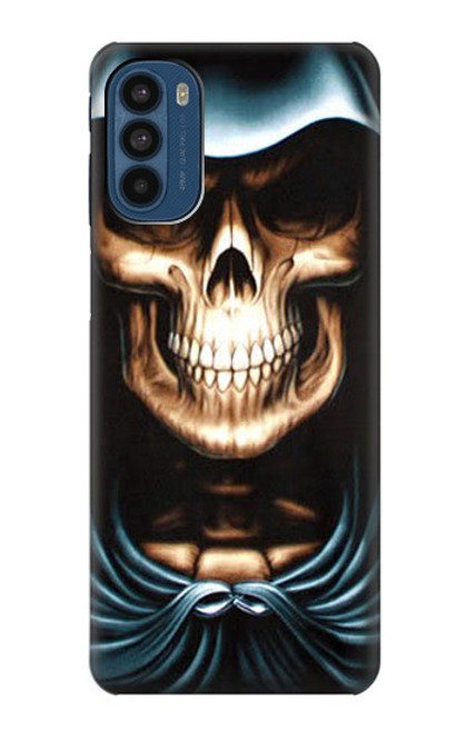 W0225 Skull Grim Reaper Hard Case and Leather Flip Case For Motorola Moto G41