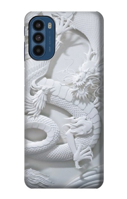 W0386 Dragon Carving Hard Case and Leather Flip Case For Motorola Moto G41