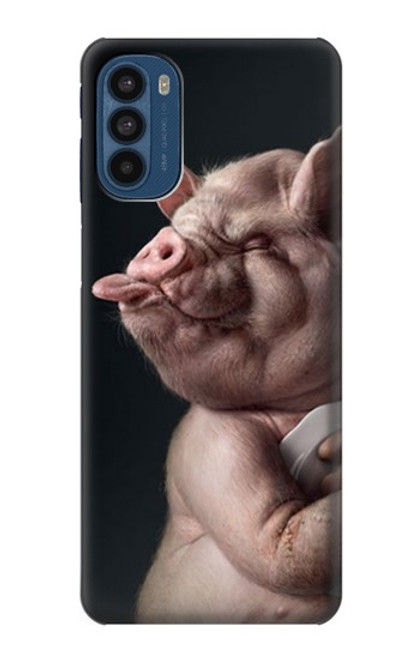 W1273 Crazy Pig Hard Case and Leather Flip Case For Motorola Moto G41