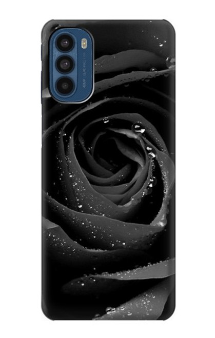 W1598 Black Rose Hard Case and Leather Flip Case For Motorola Moto G41