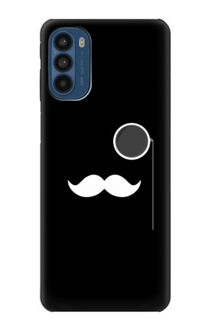 W1946 Sir Mustache Minimalism Hard Case and Leather Flip Case For Motorola Moto G41