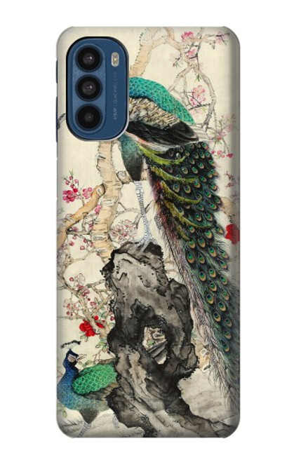 W2086 Peacock Painting Hard Case and Leather Flip Case For Motorola Moto G41