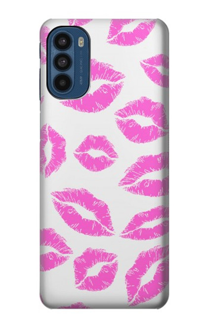 W2214 Pink Lips Kisses Hard Case and Leather Flip Case For Motorola Moto G41