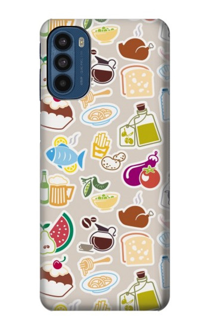 W2321 Food and Drink Seamless Hard Case and Leather Flip Case For Motorola Moto G41