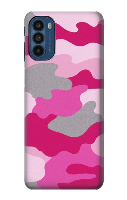 W2525 Pink Camo Camouflage Hard Case and Leather Flip Case For Motorola Moto G41