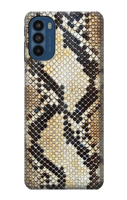 W2703 Snake Skin Texture Graphic Printed Hard Case and Leather Flip Case For Motorola Moto G41