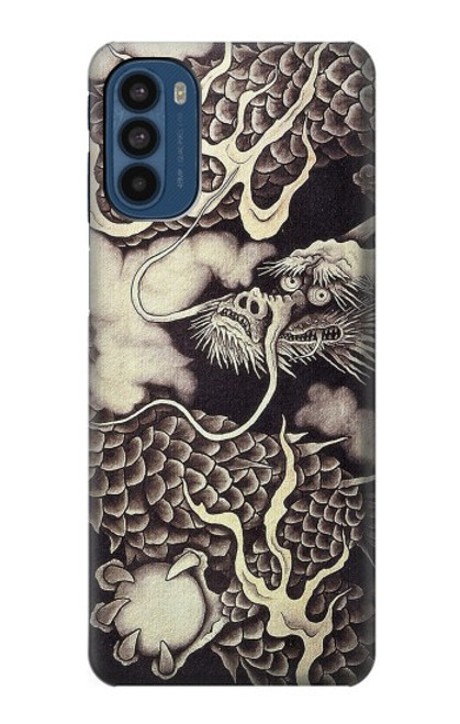 W2719 Japan Painting Dragon Hard Case and Leather Flip Case For Motorola Moto G41