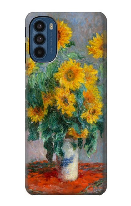 W2937 Claude Monet Bouquet of Sunflowers Hard Case and Leather Flip Case For Motorola Moto G41