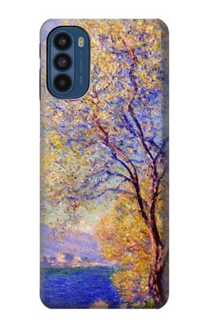 W3339 Claude Monet Antibes Seen from the Salis Gardens Hard Case and Leather Flip Case For Motorola Moto G41