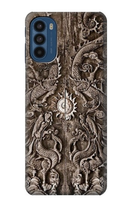 W3395 Dragon Door Hard Case and Leather Flip Case For Motorola Moto G41