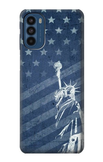 W3450 US Flag Liberty Statue Hard Case and Leather Flip Case For Motorola Moto G41