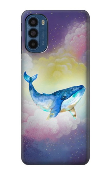W3802 Dream Whale Pastel Fantasy Hard Case and Leather Flip Case For Motorola Moto G41