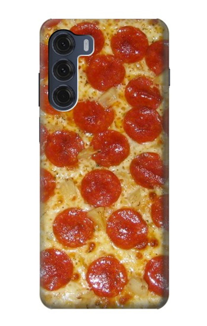 W0236 Pizza Hard Case and Leather Flip Case For Motorola Moto G200 5G