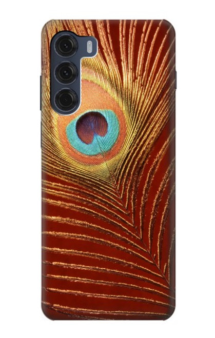 W0512 Peacock Hard Case and Leather Flip Case For Motorola Moto G200 5G