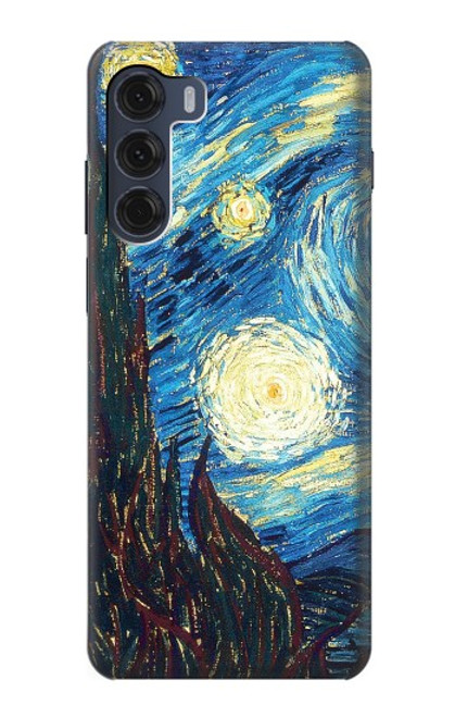 W0582 Van Gogh Starry Nights Hard Case and Leather Flip Case For Motorola Moto G200 5G