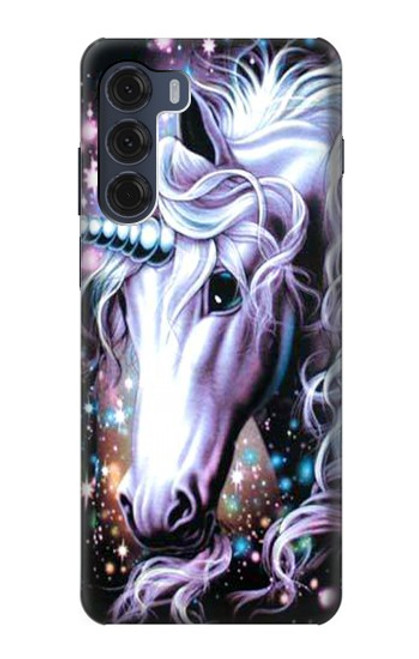 W0749 Unicorn Horse Hard Case and Leather Flip Case For Motorola Moto G200 5G