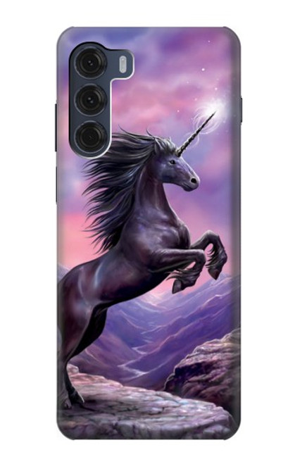 W1461 Unicorn Fantasy Horse Hard Case and Leather Flip Case For Motorola Moto G200 5G