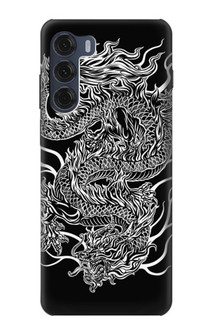 W1943 Dragon Tattoo Hard Case and Leather Flip Case For Motorola Moto G200 5G