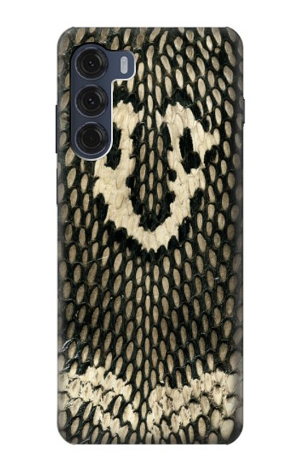 W2711 King Cobra Snake Skin Graphic Printed Hard Case and Leather Flip Case For Motorola Moto G200 5G