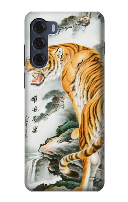 W2750 Oriental Chinese Tiger Painting Hard Case and Leather Flip Case For Motorola Moto G200 5G