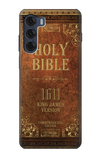 W2890 Holy Bible 1611 King James Version Hard Case and Leather Flip Case For Motorola Moto G200 5G