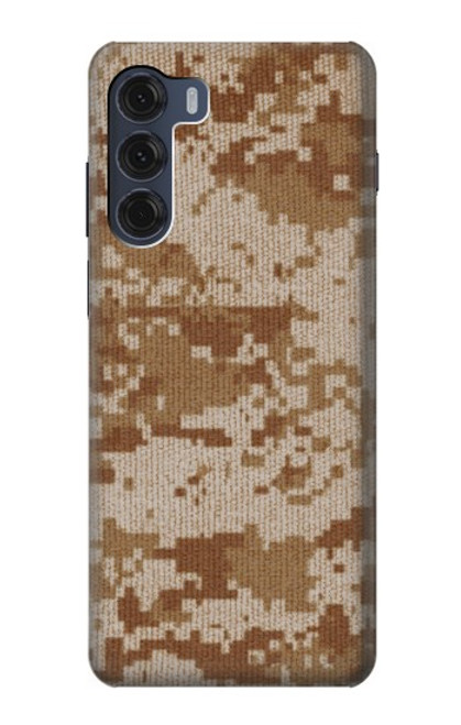 W2939 Desert Digital Camo Camouflage Hard Case and Leather Flip Case For Motorola Moto G200 5G