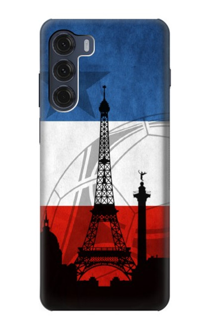 W2980 France Football Soccer Hard Case and Leather Flip Case For Motorola Moto G200 5G