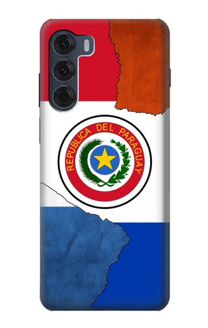 W3017 Paraguay Flag Hard Case and Leather Flip Case For Motorola Moto G200 5G