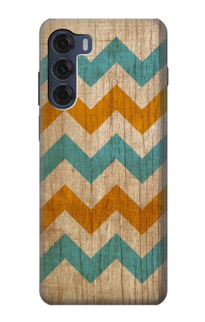 W3033 Vintage Wood Chevron Graphic Printed Hard Case and Leather Flip Case For Motorola Moto G200 5G