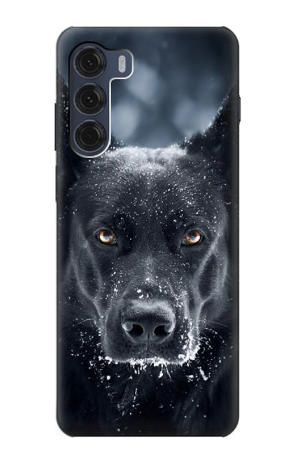 W3168 German Shepherd Black Dog Hard Case and Leather Flip Case For Motorola Moto G200 5G