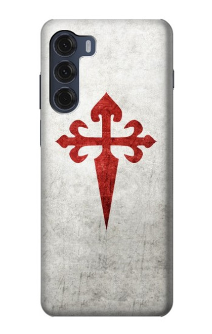 W3200 Order of Santiago Cross of Saint James Hard Case and Leather Flip Case For Motorola Moto G200 5G